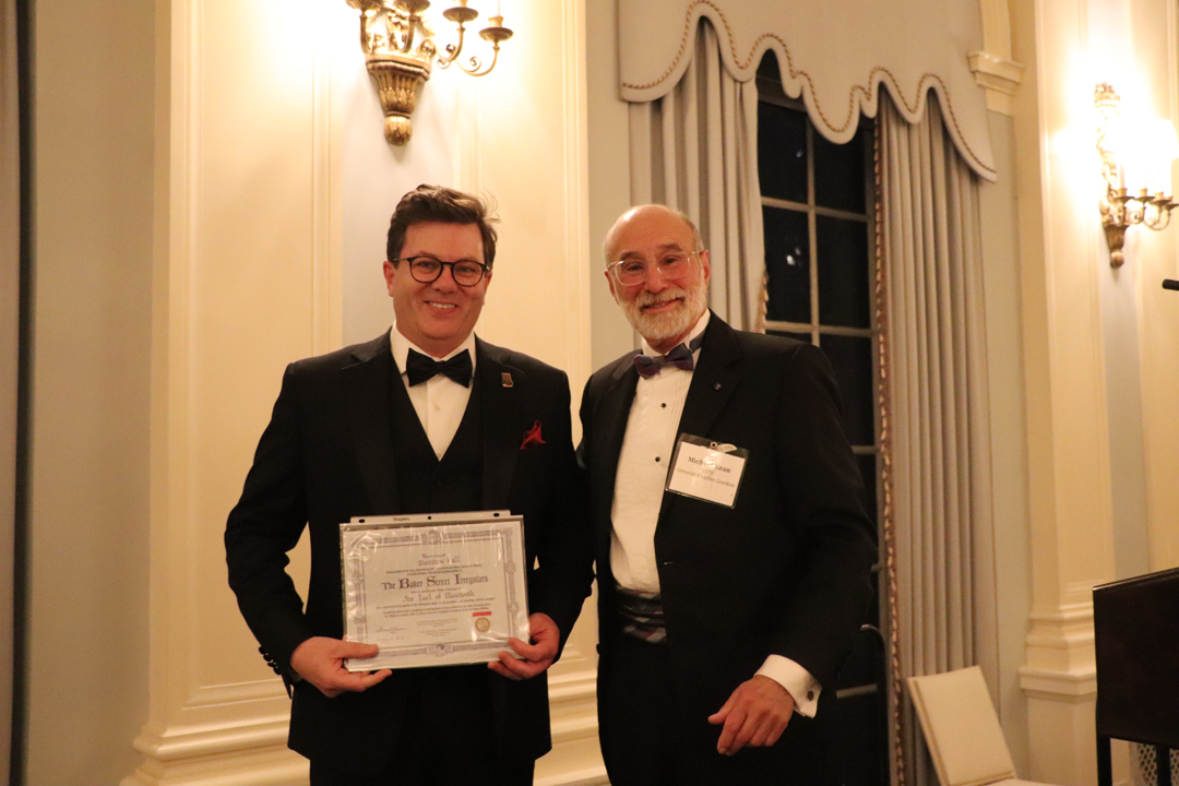 Matt Hall with his BSI Investiture Certificate at BSI weekend 2026